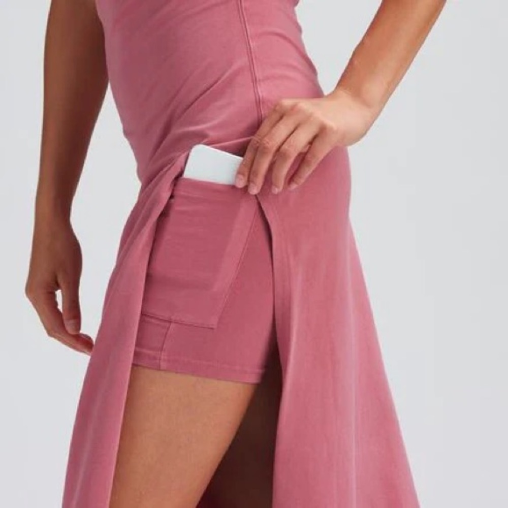 Free People Midi Dress with Built-In Shorts/Pocket - Size Medium - Picture 2 of 8